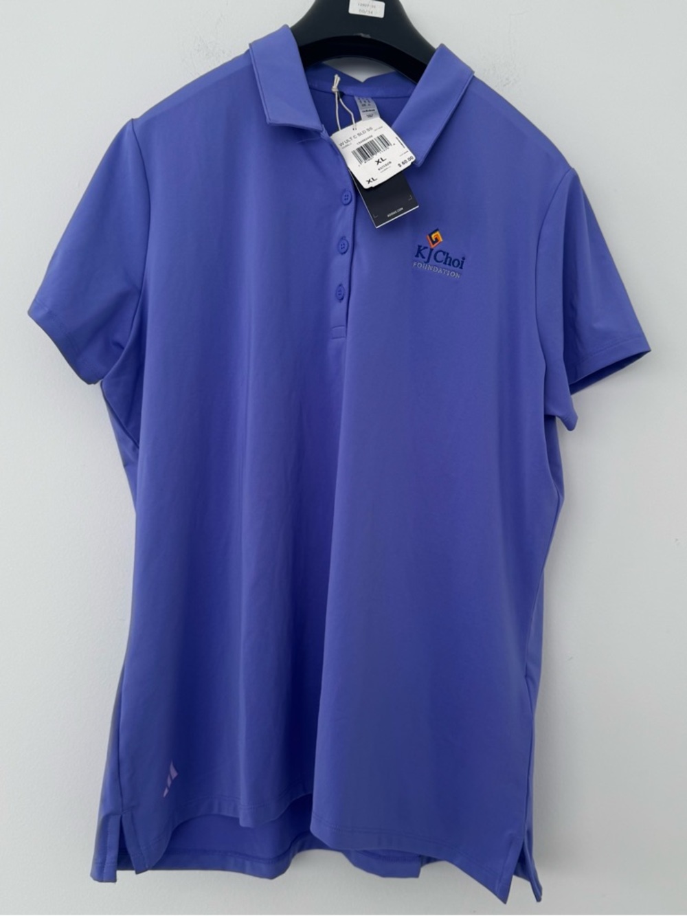NWT Adidas Golf Polo Women’s XL Purple K.J Choi Foundation AJGA Performance $60